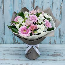 Букет цветов из:  Герберы, Альстромерии и Хризантемы #REPLACE_PRED# Дергачах