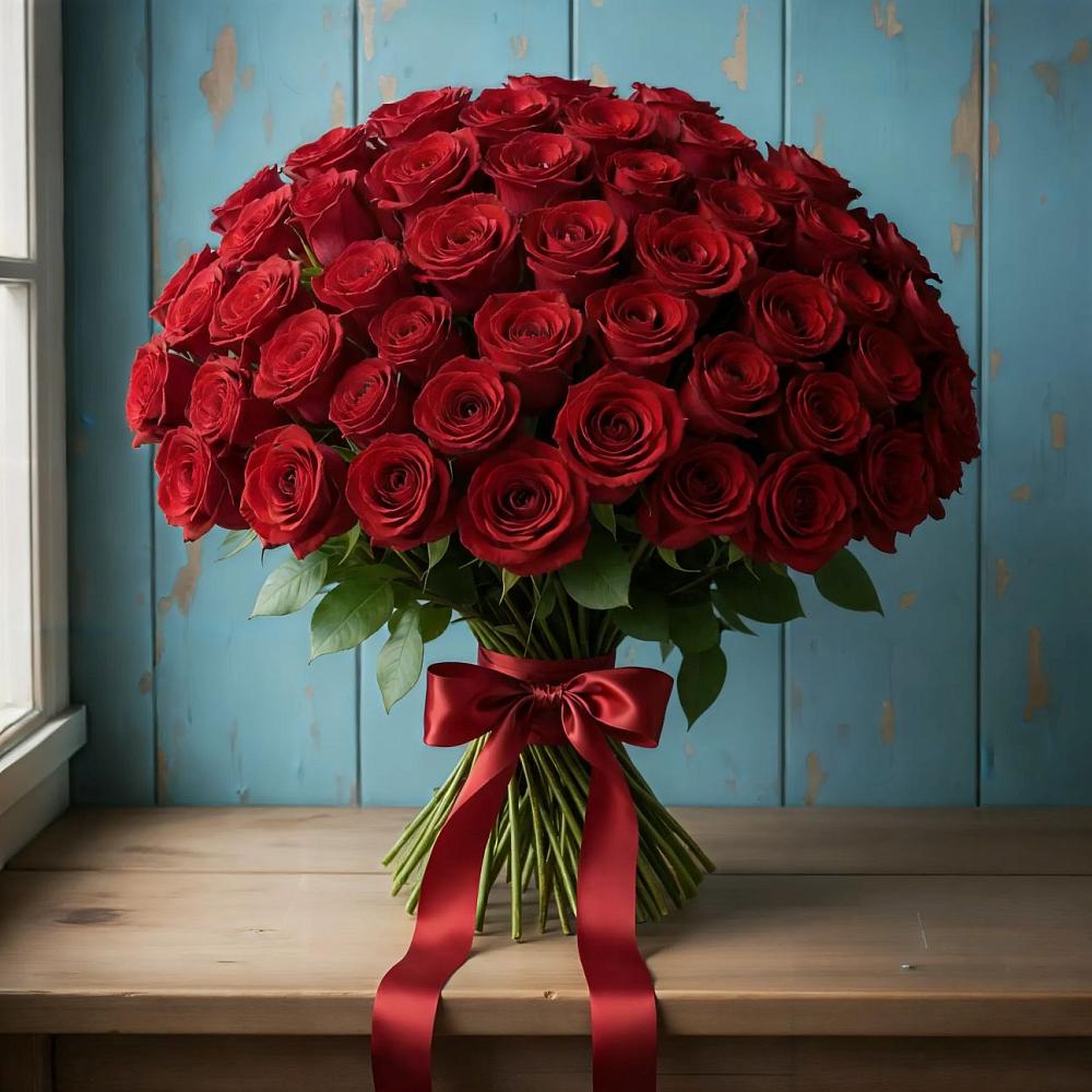 Букет Красные розы Блэк Меджик в Дергачах