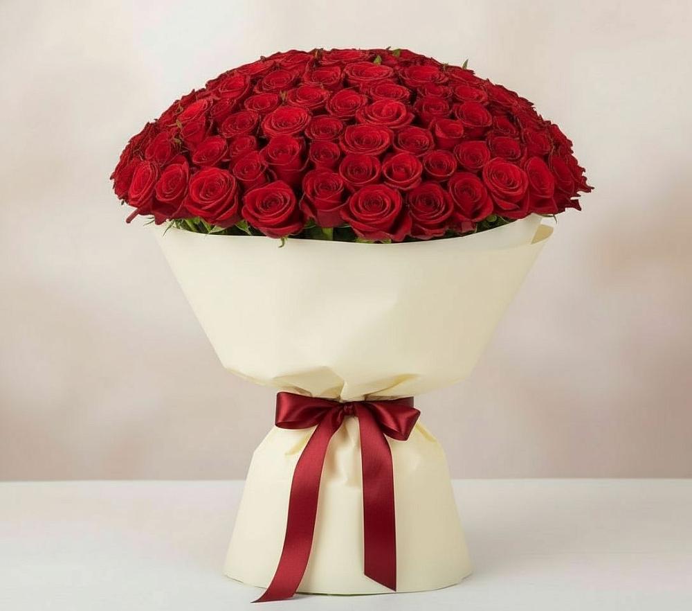 Букет 101 Красная роза Милано в Дергачах