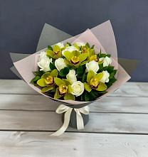 Букет цветов из:  Орхидеи и Розы в Дергачах