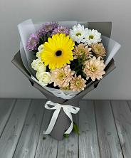 Букет цветов из:  Розы, Герберы и Хризантемы в Дергачах