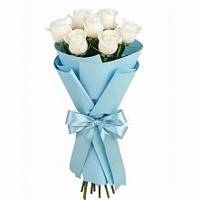 Букет 7 белых роз Проуд в Дергачах