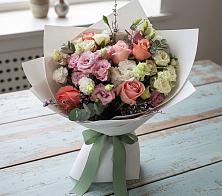 Букет цветов из:  Розы, Лизиантусы и Гвоздики #REPLACE_PRED# Дергачах