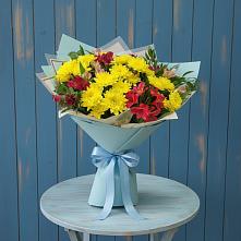 Букет цветов из:  Альстромерии и Хризантемы #REPLACE_PRED# Дергачах