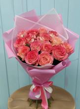 Букет 15 Розовых роз Равель в Дергачах